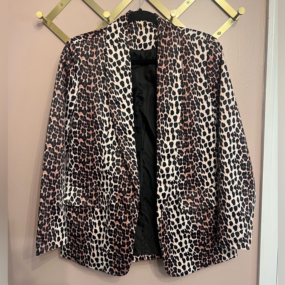 Pink Leopard Blazer